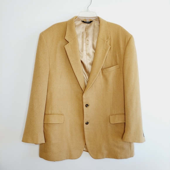Jos A. Banks Men’s Beige Tan 100% Camel Hair Sports Jacket Blazer Size 50 L - Picture 2 of 16